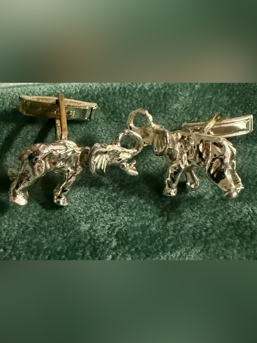 Silver Elephant Novelty Cufflinks for Men
